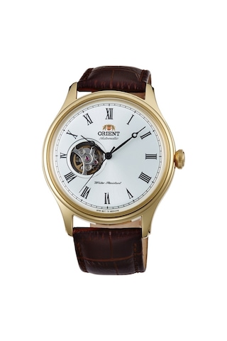 Orient Open Heart Tag00002w0 Kurmalı Otomatik Deri Kahverengi 43 Mm Erkek Kol Saati Gold