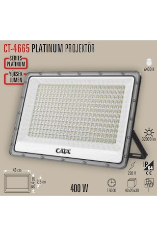 Cata Ct 4665 400w Led Projektör 6400k Beyaz Işık