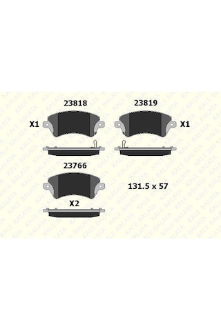 KALE Toyota Corolla Ön Fren Takım Balatası (2004-2008)