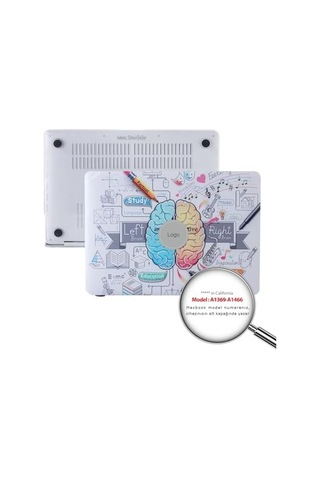 Apple Uyumlu MacBook Air Kılıf 13 İnç A1369 A1466 İle Uyumlu 2010-2017 Eski Usb Girişli Model Brain Beyin Des