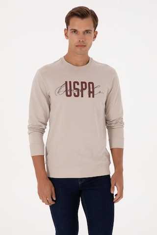 U.S. Polo Assn. Erkek Regular Fit Bisiklet Yaka Taş İnce Sweatshirt 50315570-VR049