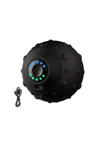 Dashanshop Siyah 5 Hız Ayarlı Titreşimli Masaj Topu Usb Şarjlı Yoga Fitness Masaj Aleti Siyah