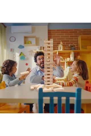 Challenge Jenga Blok Görev Kulesi 54 Parça Jenga
