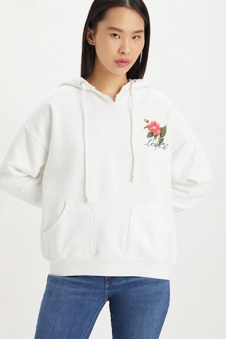 Levi's Kadın Beyaz Kapüşonlu Sweatshirt A4933-0000 Beyaz