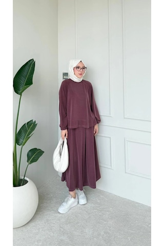 Mihran Butik Lily Model İthal Pike Kumaş Bilek Büzgü Detaylı Kadın Takım Bordo Mihran Butik Lily Model İthal Pike Kumaş Bilek Büzgü Detaylı Kadın Takım Bordo
