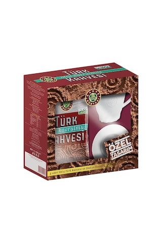 Kahve Dünyası Türk Kahvesi Orta Kavrulmuş 4x100 G + Fincan Hediyeli X 2 Adet Öğütülmüş