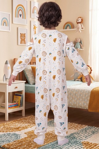Baby Mod Bebek Çocuk Uyku Tulumu %100 Doğal Pamuk Özel Kumaş 1.0 Tog Unisex Mavi