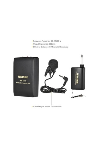 Didadodo Springsun Kablosuz Mikrofon Sistemi - Taşınabilir Lavalier Mikrofon Ve Alıcı Seti, Konferans Ve Dersler İçin, Pratik Kullanım İçin