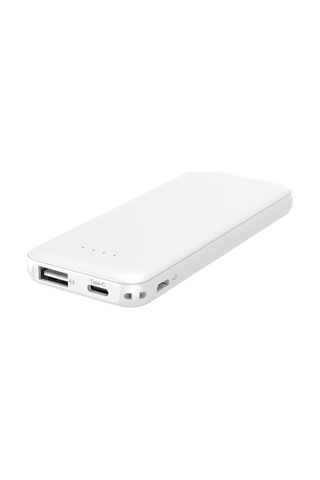 Thin 5b Slim Ultra İnce 5000mah Powerbank Taşınabilir Şarj Cijhazı Type-c / Usb / Total Output 2.1a Max Beyaz BEYAZ
