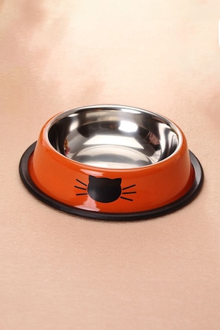 Paslanmaz Çelik Kedi Köpek Mama ve Su Kabı 180 ML Cin570tr