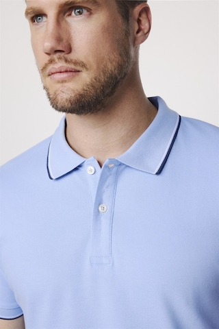 Tudors Erkek Polo Yaka Slim Fit Yaka Ve Kol Şeritli Pike Mavi Tişört-27646-Mavi