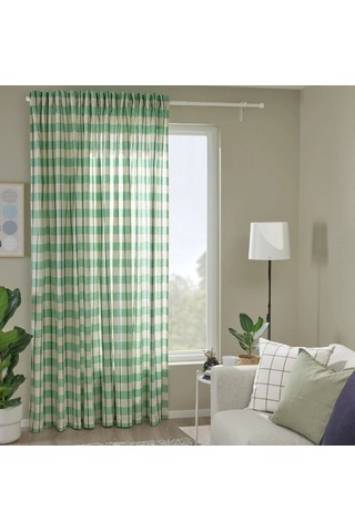 Ikea Glanshagtorn Tül Perde 300x300 Cm Yeşil-beyaz-siyah Çok Renkli