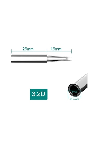 Wellhise 900M-T-3.2D Isı Ayarlı Havyalar için Yedek Havya Ucu N11.285