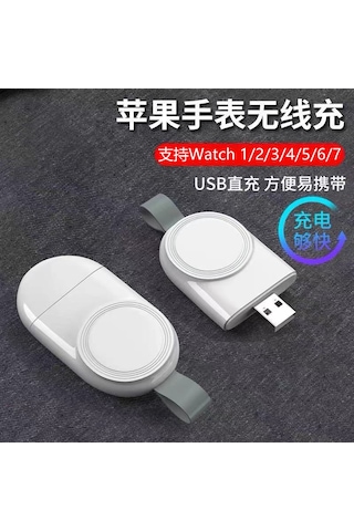 Taşınabilir Usb Manyetik Metal Kablosuz Şarj Cihazı 2'si 1 Arada Apple Watch Şarj Cihazı İwatch123456 Nesil Diğer