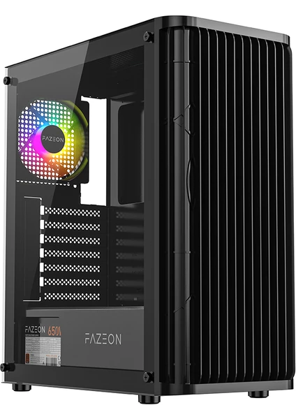Fazeon F20 650w 80+ Bronze Mesh Argb 4x120mm Fanlı E-atx Siyah Gamıng Kasa