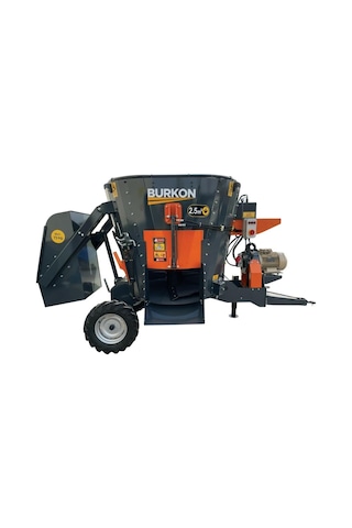 Burkon 2.5m³ 380v Ve Traktör Şaftlı Çekilir Yem Karma Makinesi