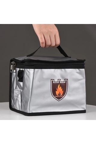 Trendooze Güvenli Lıpo Pil Depolama Çantası - Model: Güvenli Lp Gri