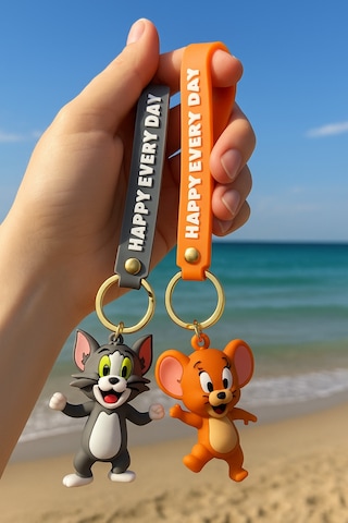 2li Tom & Jerry 3d Silikon Büyük Anahtarlık Seti Hediyelik Çanta Aksesuar