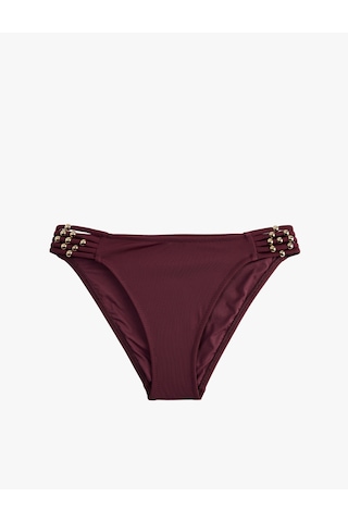 Koton Boncuk Detaylı Bikini Altı Bordo 6sak00031mm