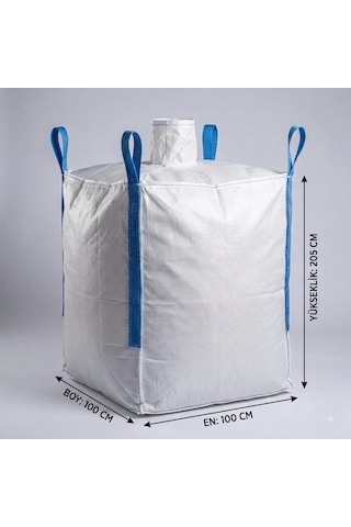 Höben Bigbag Çuval 100x100x205 Ölçülerinde 1500 Kg Swl Laminesiz Üst Bacalı Alt Kapalı