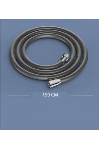 Kopmaz Kaliteli Pvc Duş Hortumu Tüm Duş Setleri İle Uyumlu 1,5 Metre Antrasit