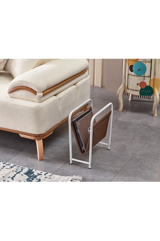 Lucıano Dergilik Beyaz Metal Taba Deri