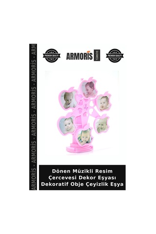 Dönen Müzikli Resim Çercevesi Dekor Eşyası Dekoratif Obje Çeyizlik Eşya
