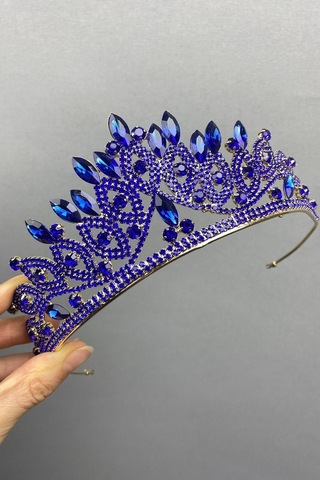 FdayAksesuar Saç Aksesuarı Lilya Gelin Kına Tacı Ve Küpe Seti FRDY31681