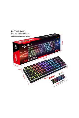 Yunboo 61 Tuşlu Mekanik Oyun Klavyesi - 12 Renkli Rgb Aydınlatma, Yeşil Switch, Pudding Tuş Takımı, 21 Tuş Çakışmasız