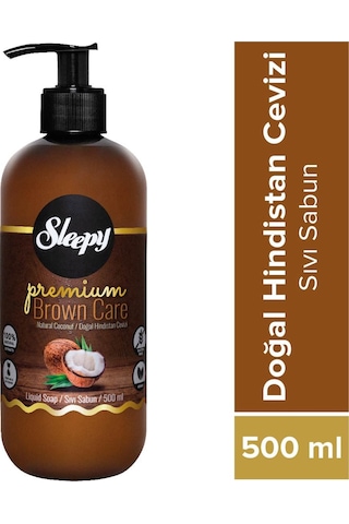 Sleepy Premium Brown Care Doğal Hindistan Cevizi Sıvı Sabun 500 ML