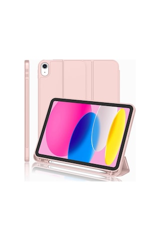 Apple Uyumlu iPad 11.nesil 2025 / 10.nesil 2022 Kalem Bölmeli Standlı Smart Kılıf Kapaklı Kılıf