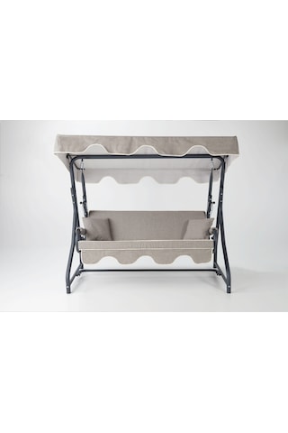 Erinöz Olea 3 Kişilik Bahçe Balkon Teras Salıncağı - Kırçıllı Gri