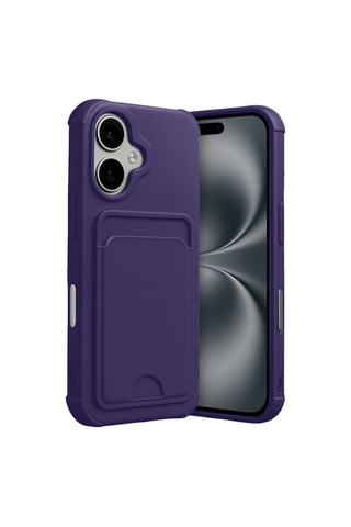 Apple iPhone Uyumlu 17 Kelvin Kartvizitli Silikon - Derin Mor