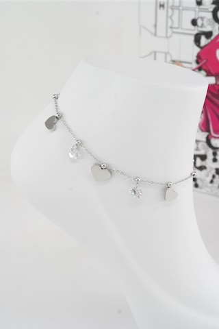 Kadın 316 L Kararmaz Anti Alerjenik Çelik Halhal Zy00025 - Gümüş