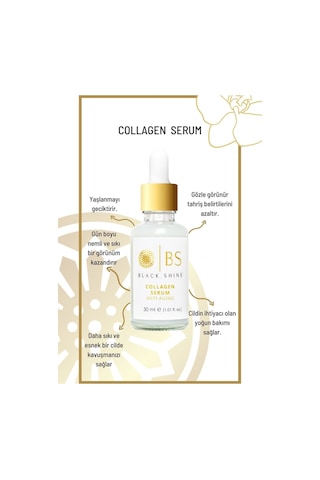 Black Shine BS Yaşlanma Karşıtı Canlandırıcı Collagen Kolajen Serum 30 ml