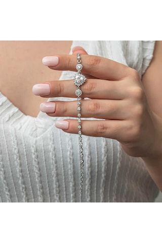 Blackcraft 925 Ayar Gümüş Kalpli Su Yolu Kadın Bileklik Bc-052bc2 Renkli