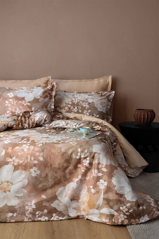 İssimo Home Claretta %100 Pamuk Saten Çift Kişilik Nevresim Takımı Pudra