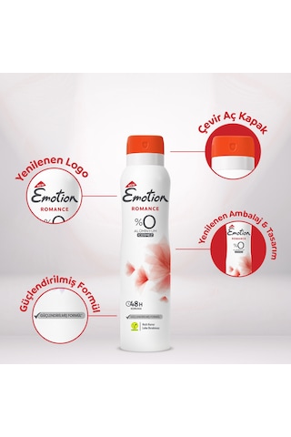 Emotion Romance Kadın Sprey Deodorant 3 x 150 ML