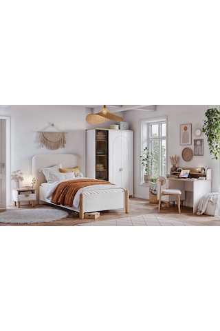 Bodrum Genç Odası Ahşap - Beyaz