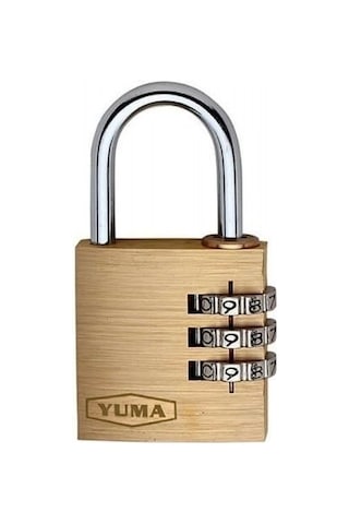 Yuma Enka705 3 Basamaklı Şifreli Pirinç Asma Kilit 30 MM