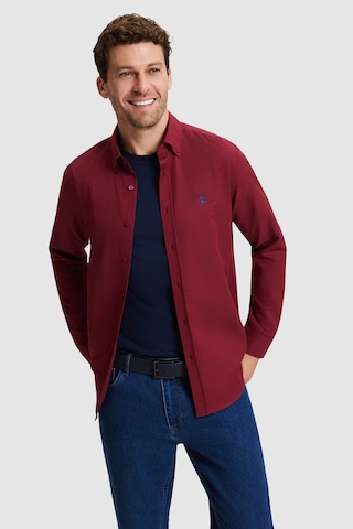 U.S. Polo Assn. Erkek Bordo Uzun Kollu Basic Gömlek 50324708 Vr014