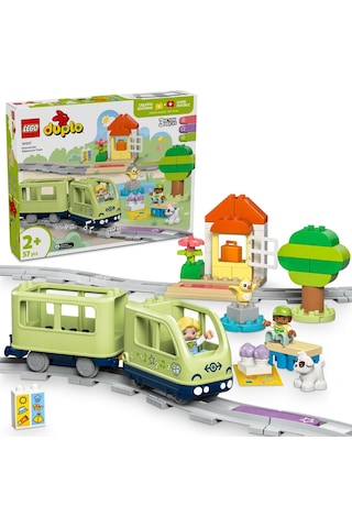 LEGO® DUPLO® Kasabası İnteraktif Macera Treni 10427 - Okul Öncesi Yaştaki Çocuklar için Eğitici Oyuncak Yapım Seti (57 Parça)