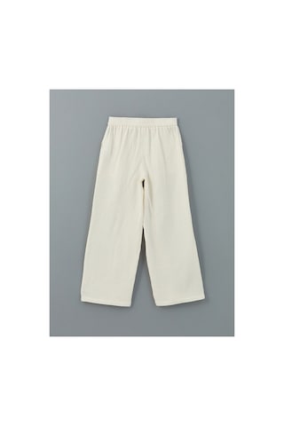 LC Waikiki Lcw Kids Ekru Beli Lastikli Müslin Kız Çocuk Pantolon Cream