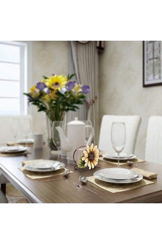 Xianwen Geeroyoo Şık Papatya Desenli Demir Peçetelik - Modern