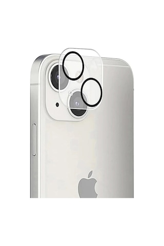 Apple Uyumlu iPhone 14 / 14 Plus 3D Kamera Camı Lens Koruyucu Night DELUX