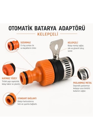 Hortum Bağlama Aparatı Bataryadan Su Alma Set