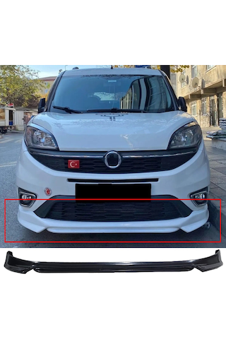 Fiat Doblo D4 Ön Ek 2015 - 2021 Mat Siyah Plastik Ön Karlık