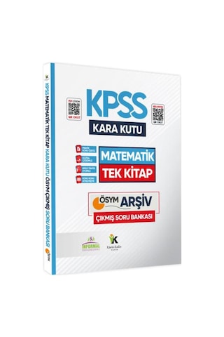 KPSS Matematik Kara Kutu TEK KİTAP Dijital Çözümlü Konu Özetli ÖSYM Çıkmış Soru Bankası
