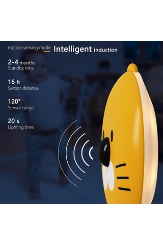 Gece Lambası, Şarj Edilebilir Hareket Sensörlü Gece Lambası, Manyetik, Zqkla