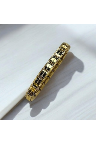 Nomi Italyan Çelik Bileklik Gold - Unisex Gold